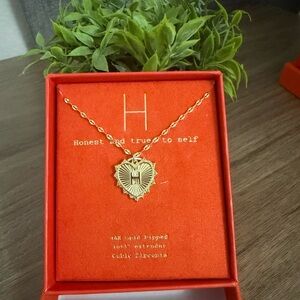 a new day Gold Initial Heart Necklace